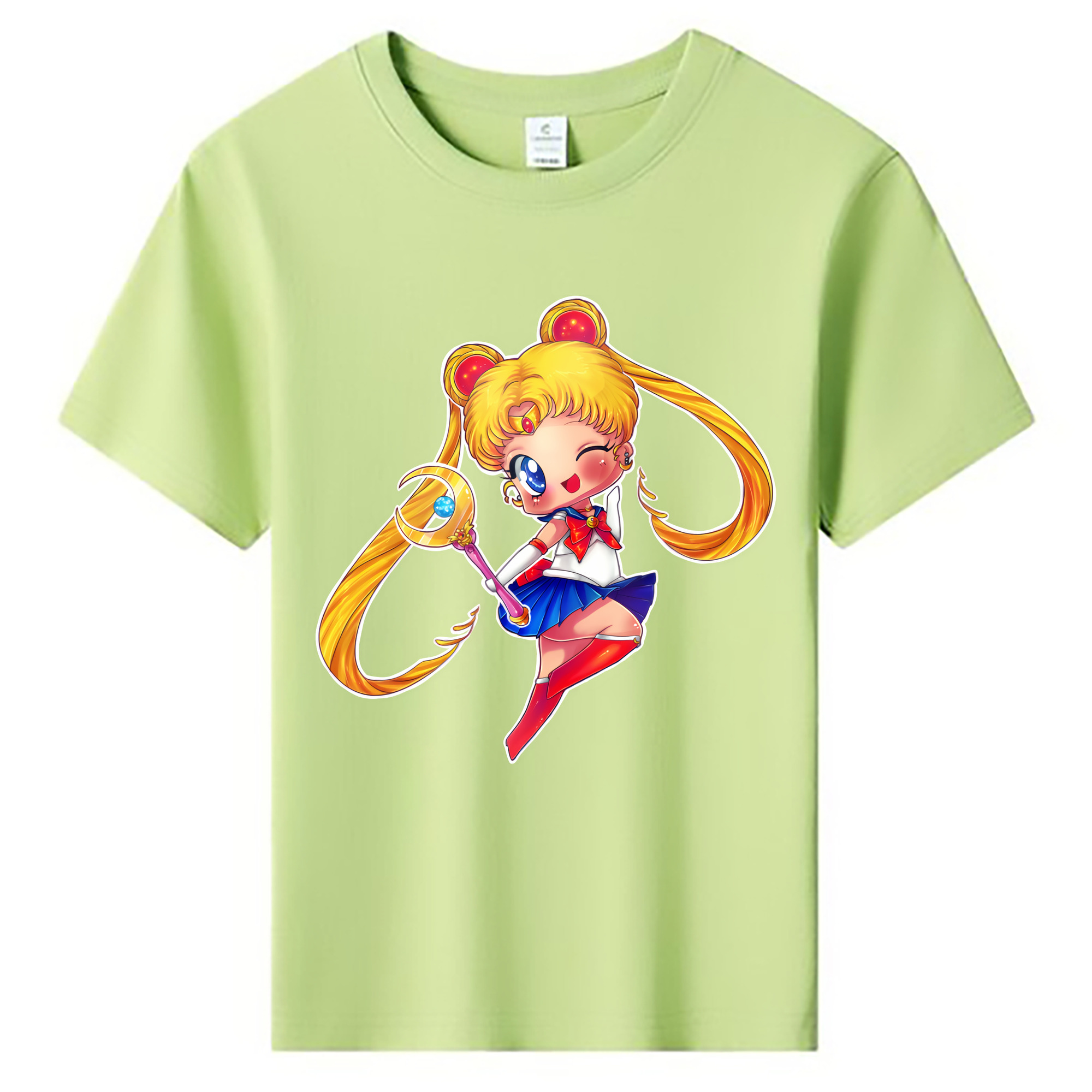 （画像用） 美少女戦士セーラームーン 月野 うさぎ つきの うさぎ Sailor Moon Tsukino Usagi 綿100％キッズTシャツ（フロントプリント）